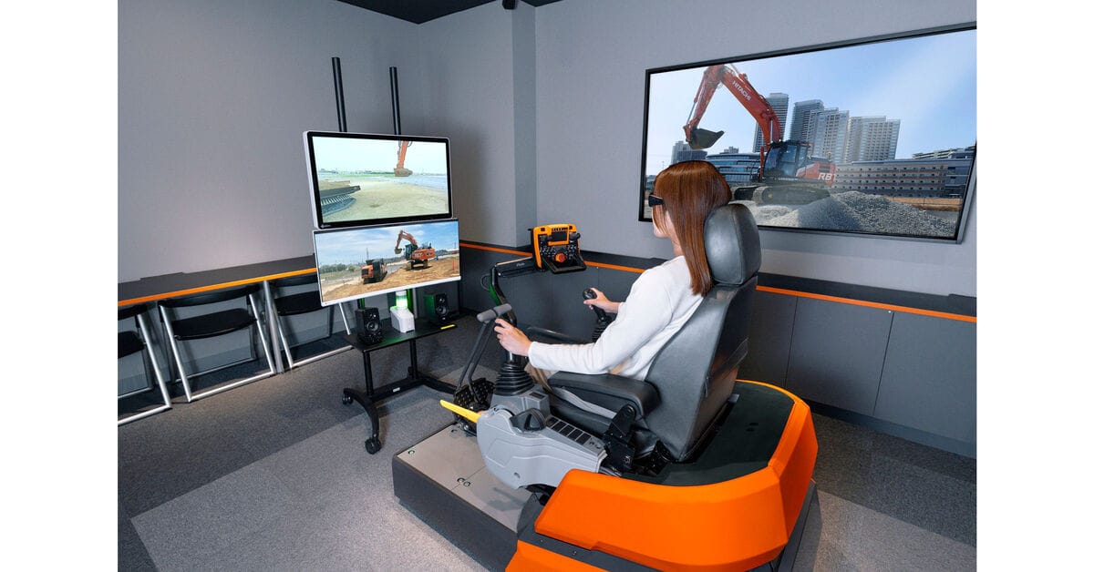 Hitachi ZX200A-7 digital twin remote construction demo