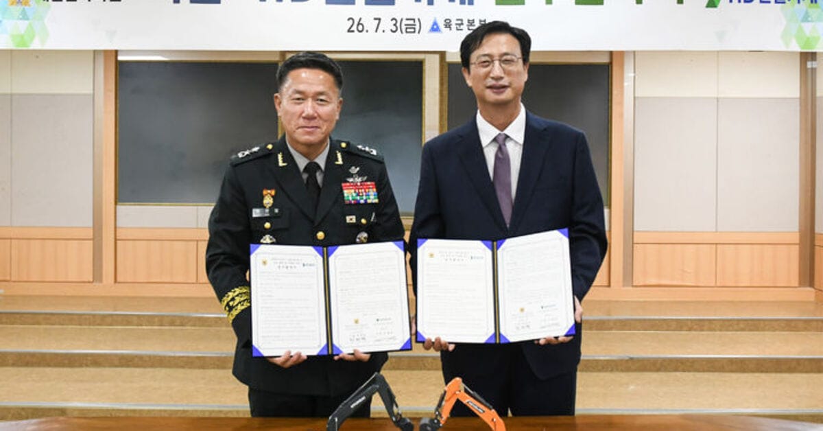 HD Construction Equipment Partners with ROK Army for Unmanned Excavator Deployment at Military Bases
