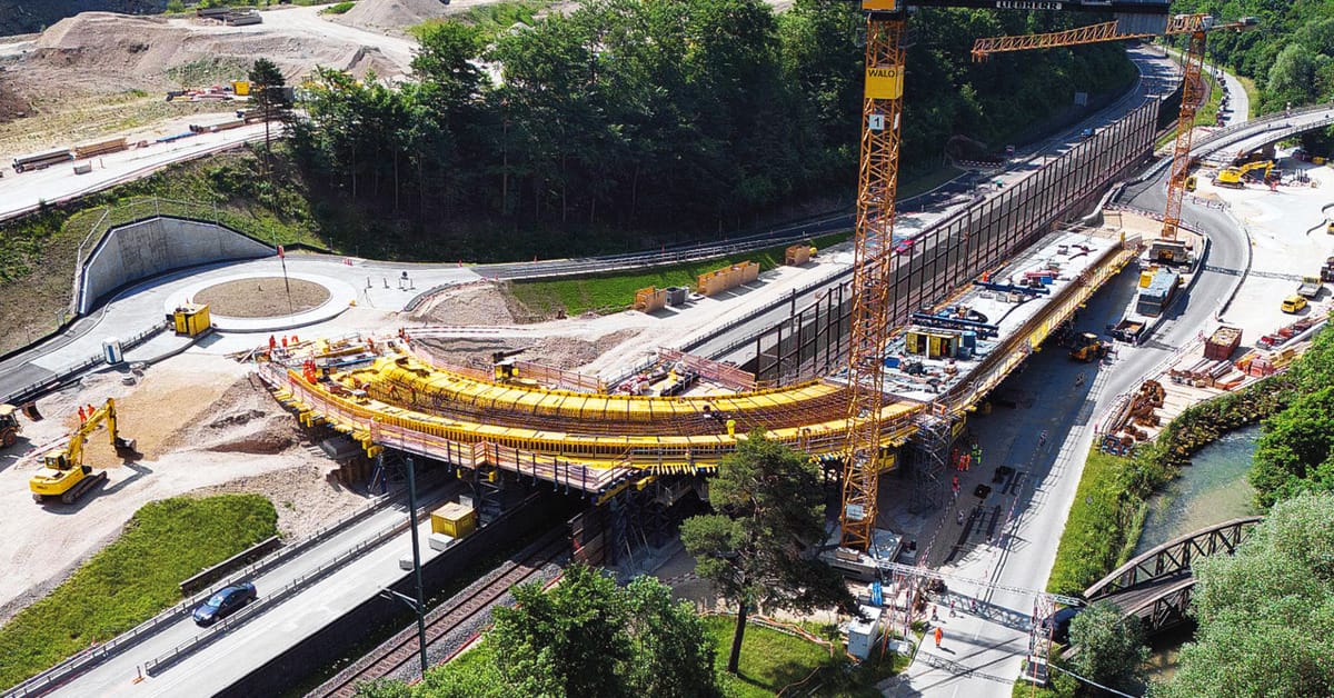 Seven Liebherr Tower Cranes Tackle Twin-Bridge Replacement on Switzerland's N16