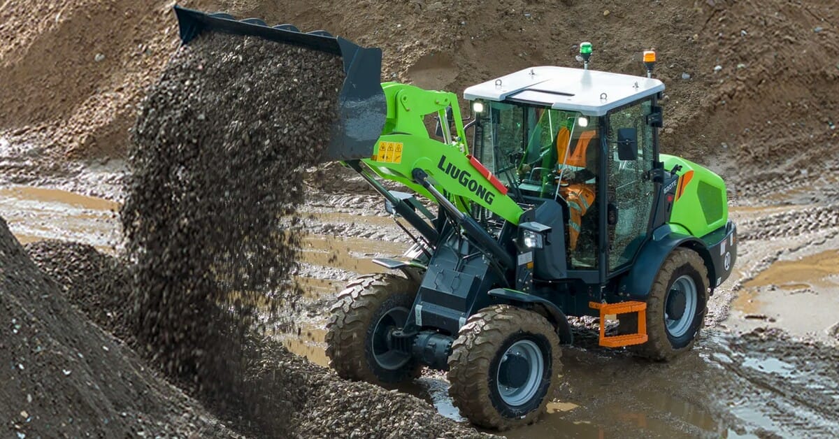 LiuGong brings its electric 820TE compact wheel loader to North America