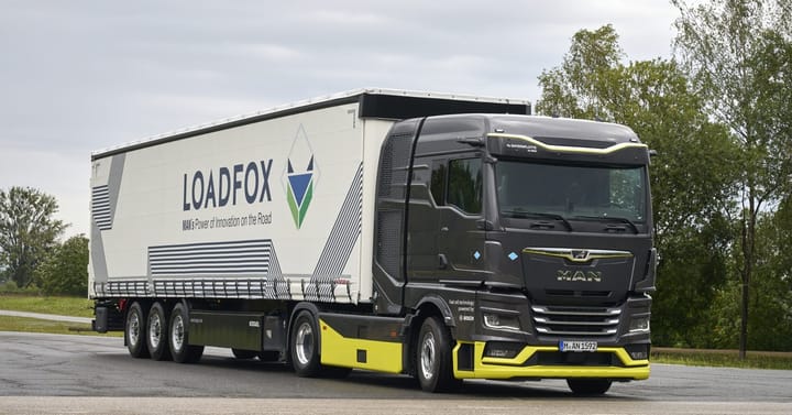 MAN hydrogen fuel cell truck trials enter final phase in Bavaria