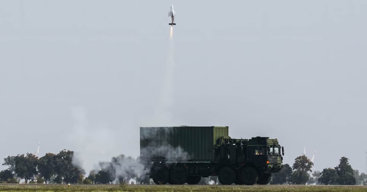 Rheinmetall Launches FV-014 Loitering Munition From Moving HX Truck
